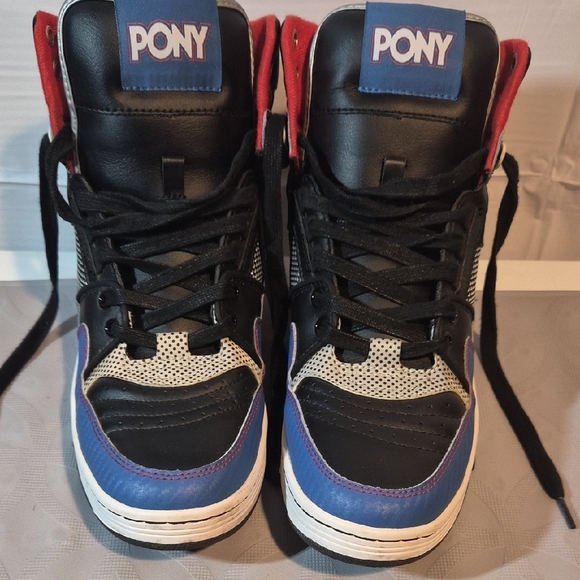 PONY Men's Black, Blue, and Red Sneakers Size 11 (Fits Like 10.5) No Box - Picture 4 of 8